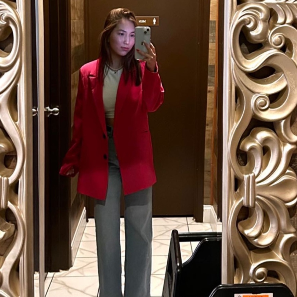 Pink Oversized Blazer Size 46 (Small)